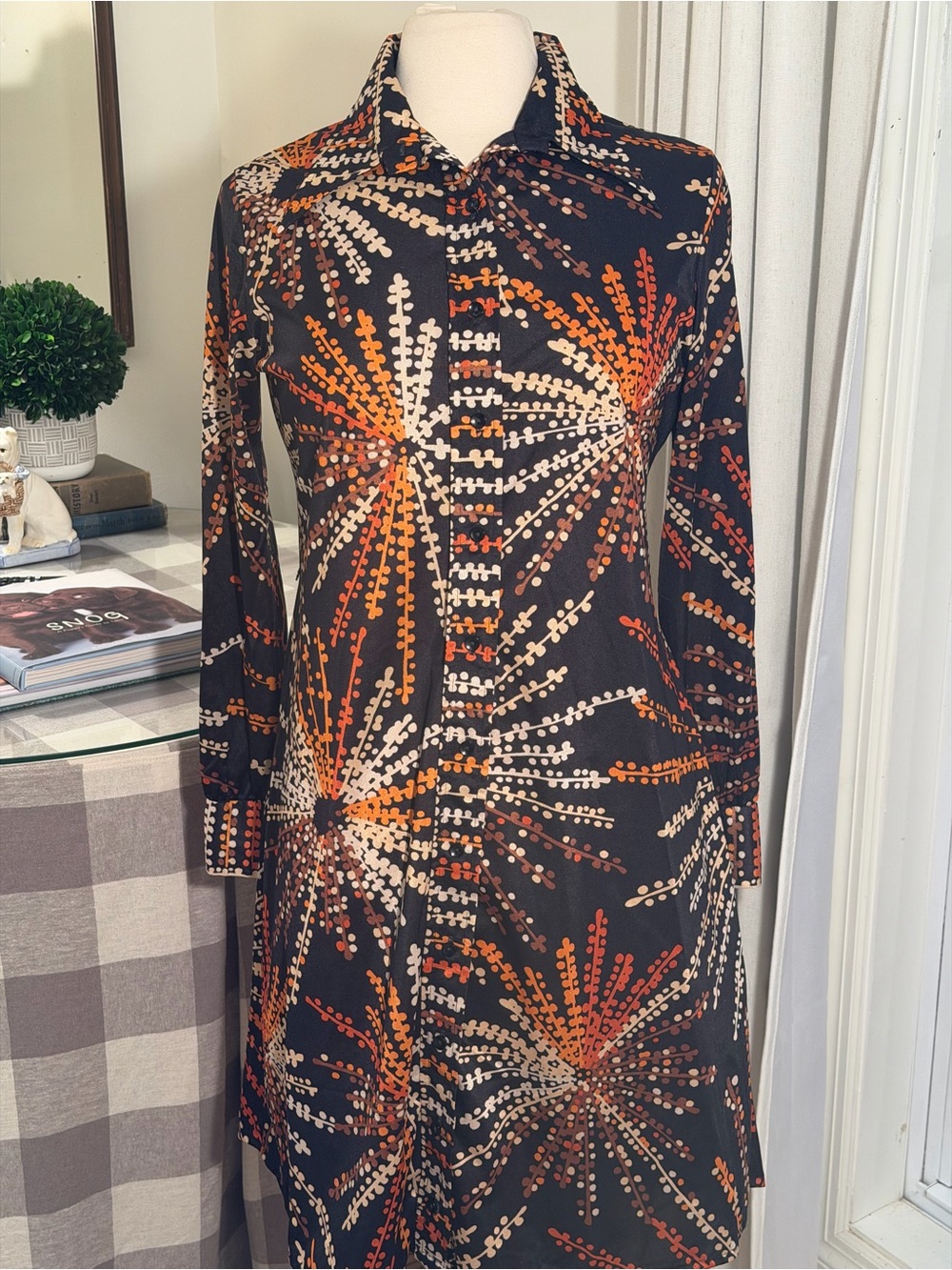 RARE COLLECTIBLE FIND! Authentic Vintage 70s Kamehameha Hawaiian Mod Dress. Sz.M